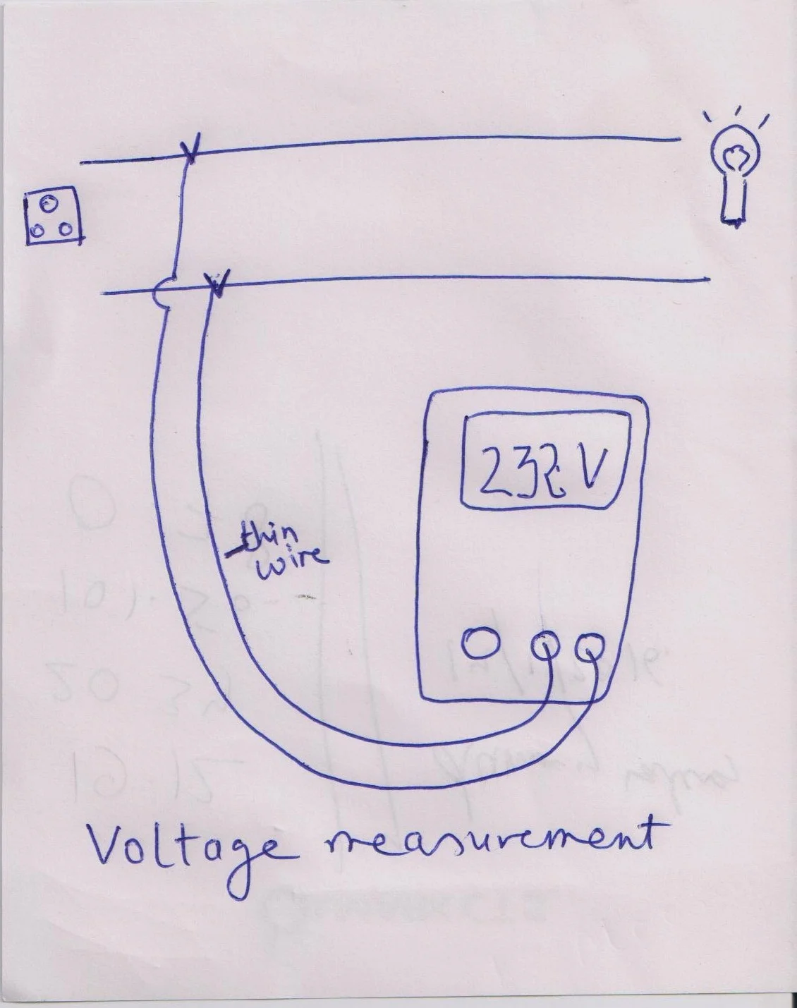 Connecting leads across the load